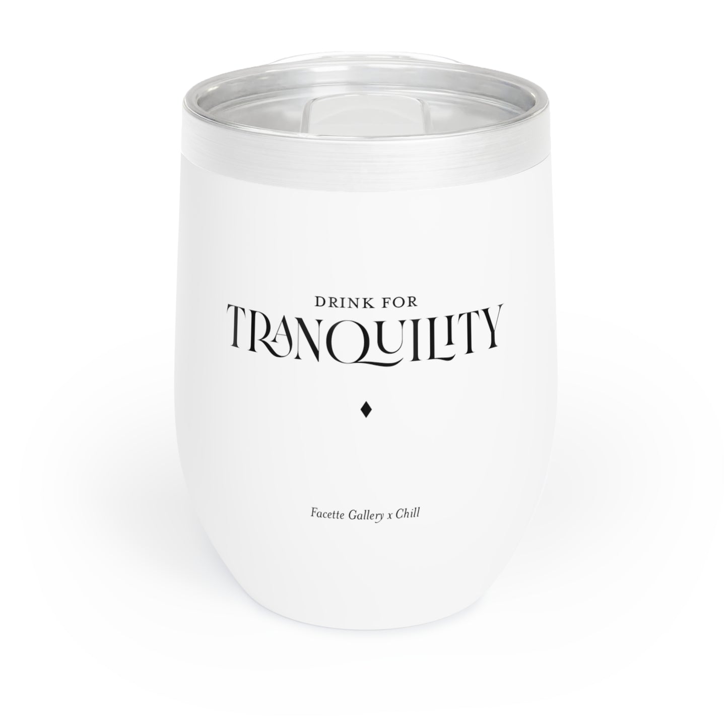 Tranquility Wine Tumbler/Glass - Host/Wine Lover Gift - Bar/Kitchen Decor - Gift for Her - Minimalist - BPA Free Lid - Dishwasher Safe -12oz