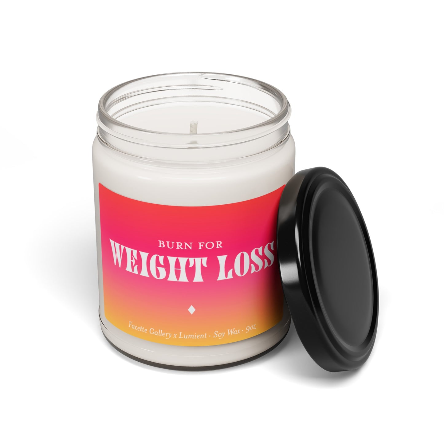 Weight Loss Candle in Glass - 'Burn For' Weight Loss* - Funny/Humor/Sarcastic - Home/Living Decor - Gift for Her - Pink/Yellow - Soy - 9oz