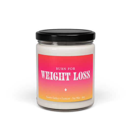 Weight Loss Candle in Glass - 'Burn For' Weight Loss* - Funny/Humor/Sarcastic - Home/Living Decor - Gift for Her - Pink/Yellow - Soy - 9oz