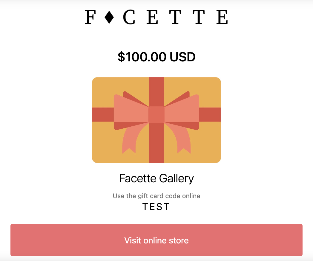 Facette Gallery Gift Card