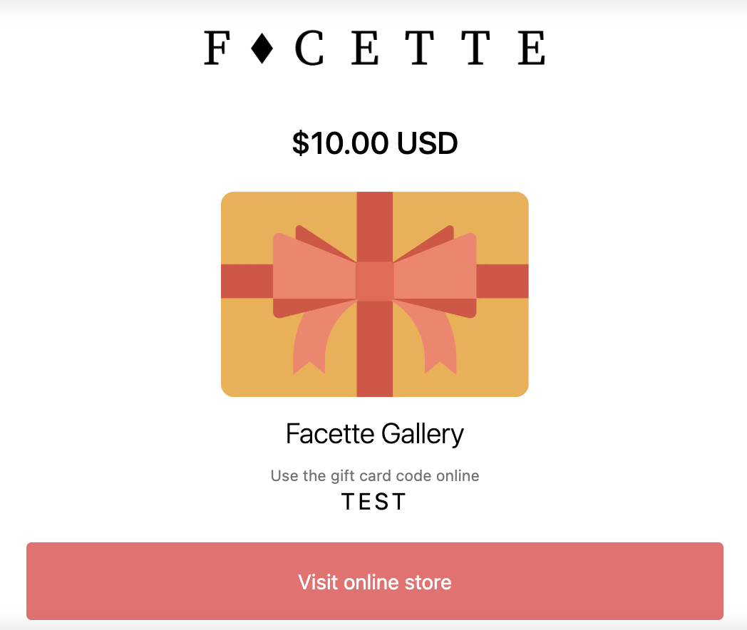 Facette Gallery Gift Card