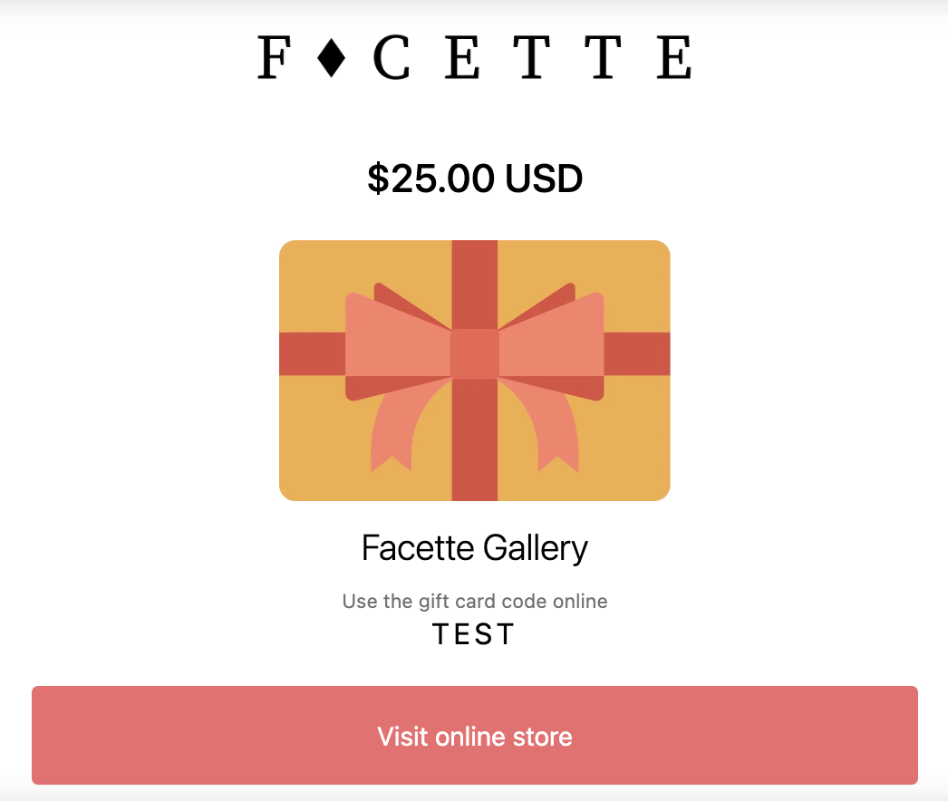 Facette Gallery Gift Card