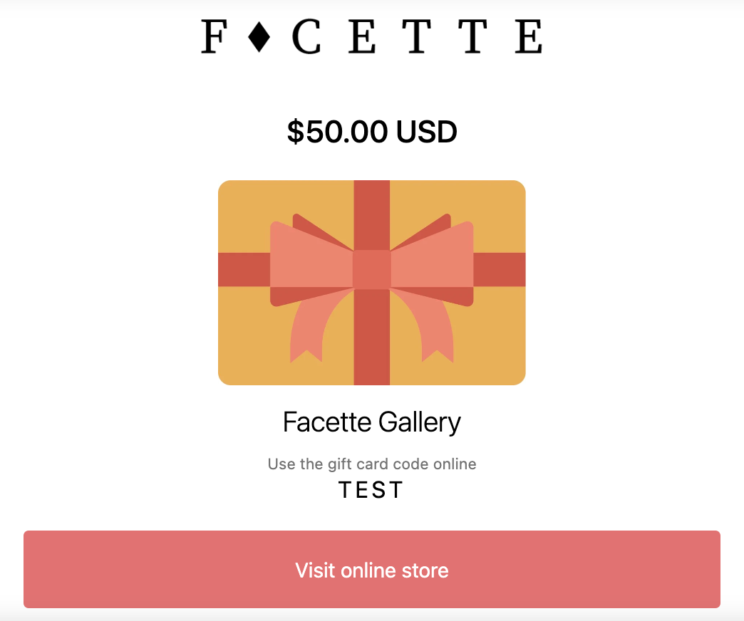 Facette Gallery Gift Card